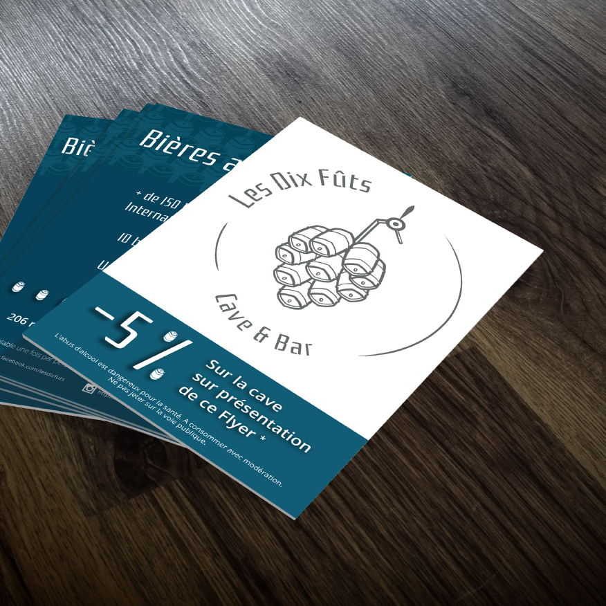 Logotype Les dix Fûts - Nicolas Témieau flyer